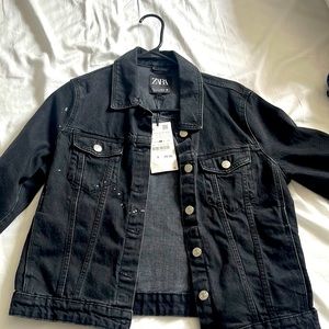 black jean jacket
